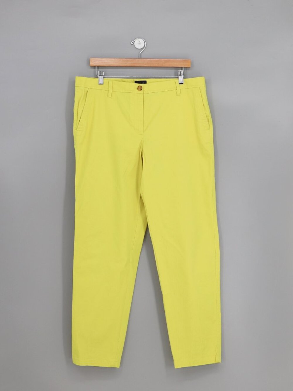 TALBOTS Relaxed Chino Ankle Pants in Lime Yellow Size 12
